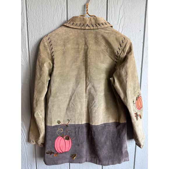 Vintage Suede Leather Fall, Autumn Zip Jacket, Women's XS - Picture 7 of 7